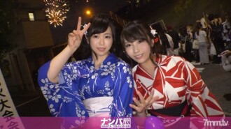 GANA-1824 【煙花匯演/浴衣領取！ ] 美麗的乳房浴衣女孩二人組！喝酒，生病和噴很多！浴衣充滿了性愛！