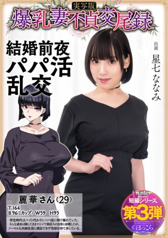 HNTRS-003 大胸人妻出軌紀錄：新婚前夜包養爹地群交，真人版星奈奈奈 - 星七ななみ