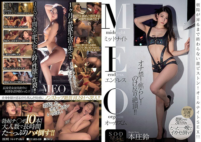 STARS-110 禁慾了一個月的本莊鈴三個小時內不喊CUT的瘋狂做愛 - 本庄鈴